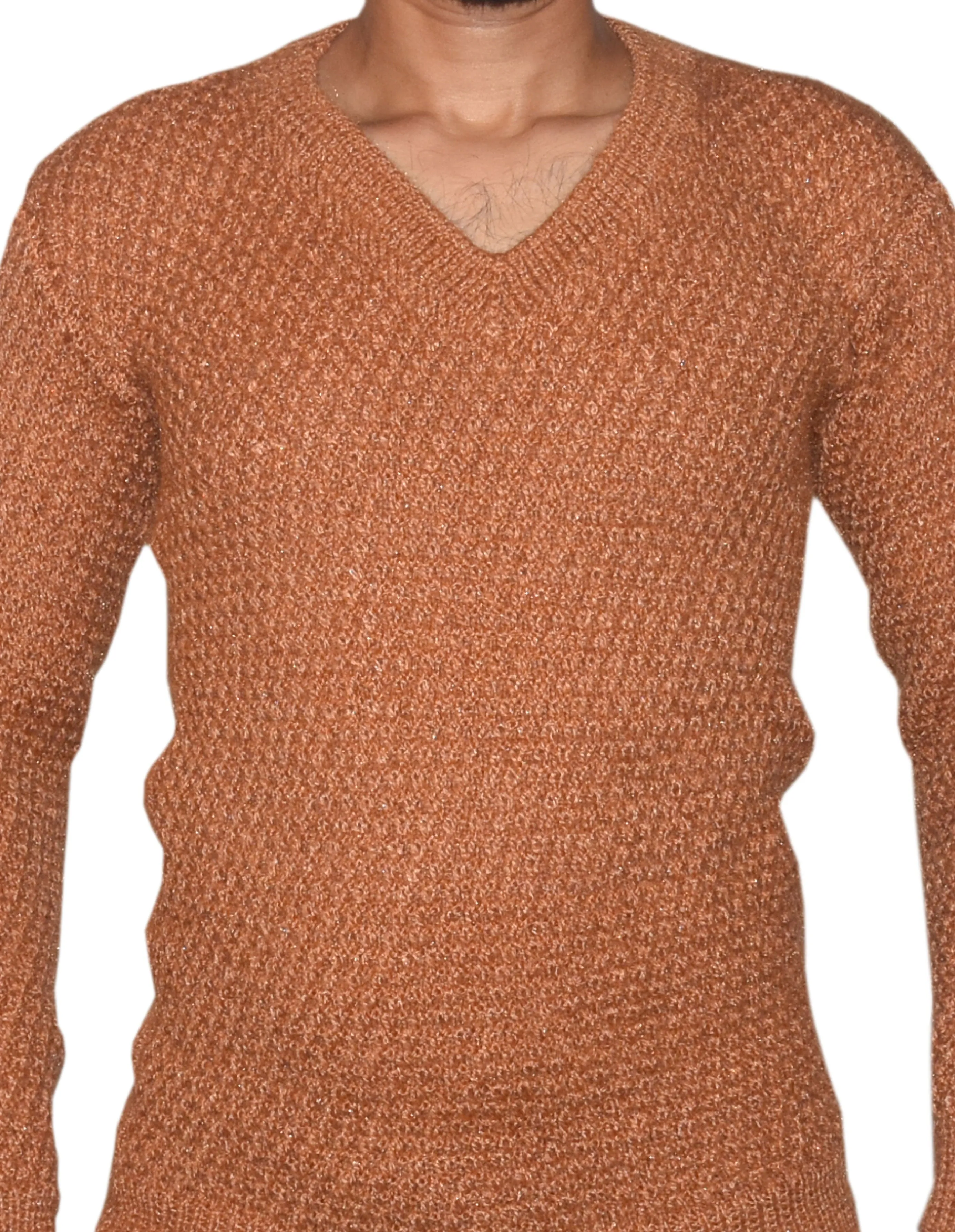 Unique, Stylish Handmade Woollen Graminarts Sweater In Cider Color For Men