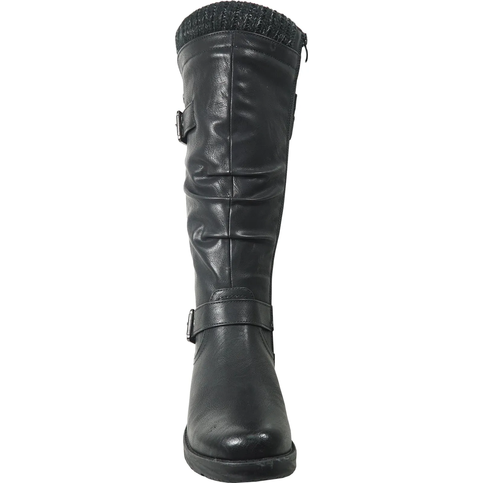 VANGELO Waterproof Women Boot HF0617 Knee High Winter Fur Casual Boot Black