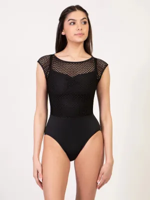 Woodstock Overlay Cap Sleeve Leotard (2690A)