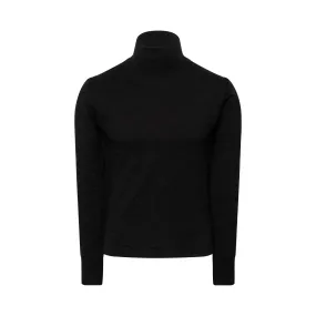 Wrinkled Turtleneck Sweater in Black