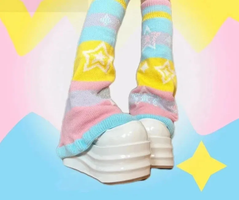 Y2K Star Pastel Leg Warmers