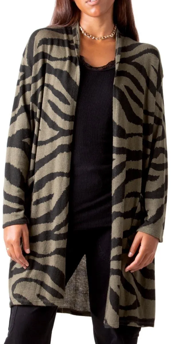 Zebra Knit Cardigan